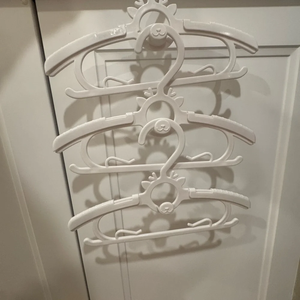 Plastic infant/child adjustable and stackable Hangers with Cute Design